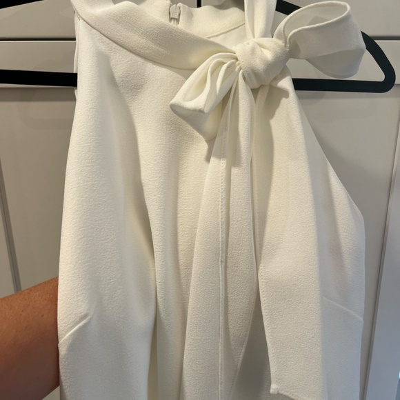 Vince Camuto White Bow Neck Dress - Picture 4 of 4